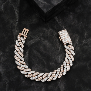 Bracelet cubain tendance en argent sterling 925, style diamant glacé, bijoux unisexe pour looks streetwear - Product Image 3