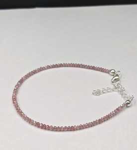 Wholesale Natural Pink Diamond <b>Beaded</b> <b>Bracelet</b> 2.5mm Faceted Round Genuine Loose Diamond Strand 6 Inch Jewelry Making Supplies - Product Image 5
