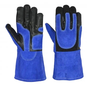 Guantes de Soldadura de Cuero Vacuno y Piel Serraje Reforzados, Resistentes a la Abrasión, al Calor y al Fuego, de Alta Durabilidad - Product Image 1