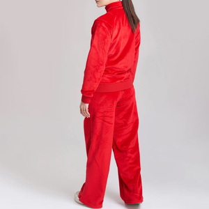 Custom Slim Fit Running <b>Sweat</b> Suit for Women Casual Vintage Decoration Long <b>Tops</b> Wholesale Custom Tracksuit with OEM Service - Product Image 4