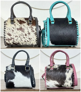 Wholesale Best Selling Cowhide Leather <b>Mini</b> Speedy <b>Bags</b> Western Style Real Genuine Leather <b>Crossbody</b> Handbag for Men's & Women's - Product Image 4