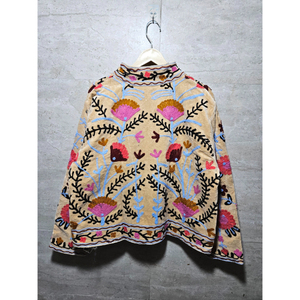 เสื้อแจ็คเก็ตผ้ากำมะหยี่นุ่มทำมือ ปักลายซูซานีสไตล์โบโฮ เสื้อแจ็คเก็ตกำมะหยี่นุ่มทำมือ ของขวัญสำหรับเธอ - Product Image 6