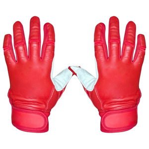 Gants de frappeur de baseball en cuir rouge et blanc, paume respirante, antidérapants, sangle de poignet réglable, légers, séchage rapide pour XL XXL - Product Image 5