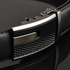 Ceinture en cuir de vache véritable de qualité supérieure pour homme, classique, décontractée, boucle en acier, longueur réglable, écologique, durable - Product Image 3