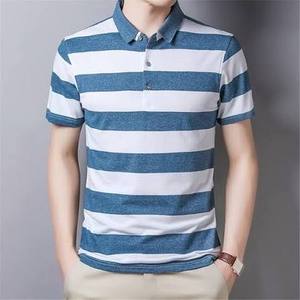 เสื้อโปโลผู้ชายแบบลำลองลายทางพร้อมผ้านุ่มสัมผัสทันสมัยทันสมัยทันสมัยทันสมัย - Product Image 6