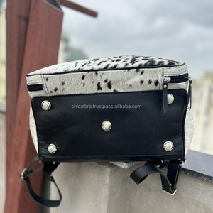 Nueva Mochila de cuero de piel auténtica hecha a mano para el pelo, cuero de vaca Natural genuino Retro, bolsas de ordenador portátil de trabajo informales Unisex Vintage - Product Image 6