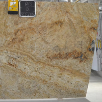 Dalles de granit Colonial Gold polies de grande taille pour comptoirs de villas et projets de revêtements intérieurs en pierre - Fournisseur