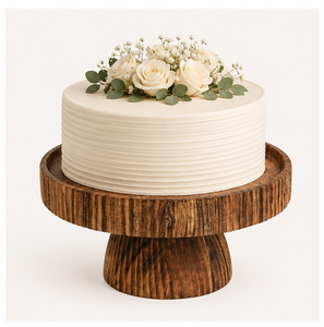 Soporte de Madera Artesanal para Tartas, Elegante Pedestal Redondo de Madera para Postres, para Bodas, Cumpleaños y Fiestas, Exhibidor Rústico de Madera para Tartas - Product Image 6