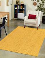 Tapis en jute jaune fait main, tapis de sol en fibres naturelles, style bohème, pour la décoration du salon et de la chambre à coucher
