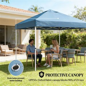 Gazebo Pop-Up Blu Mare e Pergola Parasole - Product Image 4