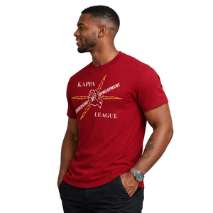 T-shirt avec logo Kappa Alpha Psi Kappa League, vêtements de fraternité grecque de couleur marron, avec un design classique, confort premium et coupe élégante - Product Image 3