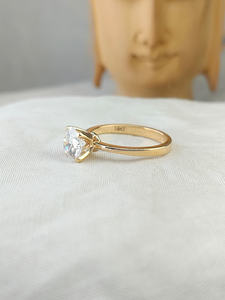 Anillo de Diamantes Redondos Brillantes con Diamantes Amarillos Vibrantes en Oro Amarillo – Una Combinación Perfecta de Estilo Clásico y Lujo Moderno - Product Image 6