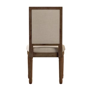 Silla de Comedor de Madera Maciza de Nogal, Estilo Nórdico Americano, Tapizada en Lino, para Uso Comercial en Restaurantes y Cafeterías - Product Image 3