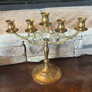 Candelabro de latón de 5 brazos para velas, ideal para bodas y decoración de mesas, resistente al calor, fácil de transportar, ¡gran venta! - Product Image 1