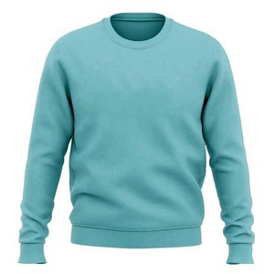 Suéter de Punto para Hombre, Cuello Redondo, Color Sólido, Corte Regular, Estilo Casual, Manga Larga, Azul Verde, Nueva Llegada - Product Image 1