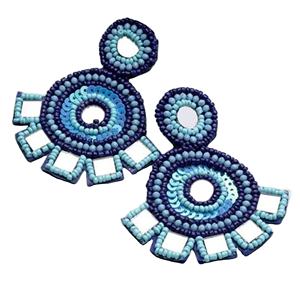 Pendientes de Cuentas y Lentejuelas, Pendientes Personalizados con Múltiples Cuentas, Joyería Festiva para Mujer al Mejor Precio - Product Image 1