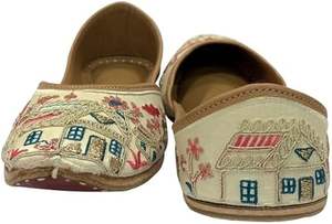 Nouvelle Arrivée Traditionnelle 2026 : Chaussures Khussa Pakistanaises Artisanales Façon Jutti Style Punjabi, Idéales pour Mariages et Fêtes, Respirantes - Product Image 3