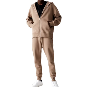 Ensemble de survêtements unisexe avec logo personnalisé à impression bouffante Poids lourd surdimensionné Polaire de haute qualité Respirant Plaine Slim Fit Grande taille pour hommes - Product Image 1