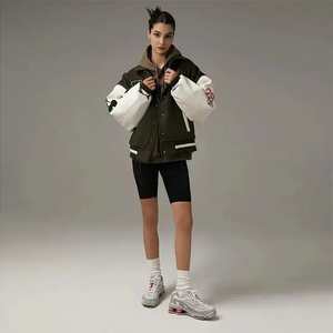 Purple Men's Varsity <b>Jacket</b> Front Embroidered Logo Color-Block Windproof Eco-Friendly <b>Thick</b> Streetwear <b>Jacket</b> for Casual Use - Product Image 3