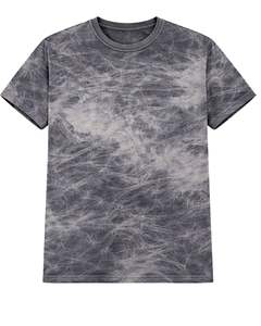 T-shirt gris délavé pour homme, col rond, manches courtes, en coton, style streetwear décontracté, délavage vintage, personnalisable, OEM, vente en gros, fournisseur de t-shirts - Product Image 1