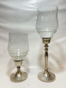 Ensemble de porte-bougies modernes en aluminium, élégants supports décoratifs pour bougies pour mariage, table à manger, hôtel, restaurant - Product Image 1