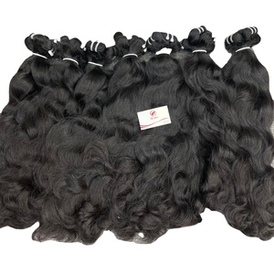 วิกผมทอแบบเวียดนามแบบมีความละเอียดสูงสำหรับผู้หญิงผมหยิกเป็นลอนคลื่นธรรมชาติสีดำ - Product Image 5