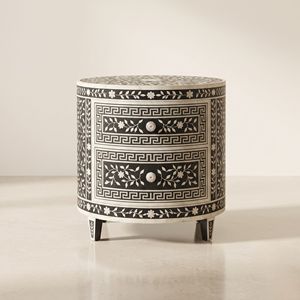 Mesa Auxiliar Personalizable Hecha a Mano con Incrustaciones de Hueso, Pieza Decorativa para el Hogar, Decoración de Interiores de Lujo, Artesanía Moderna, Regalo - Product Image 1
