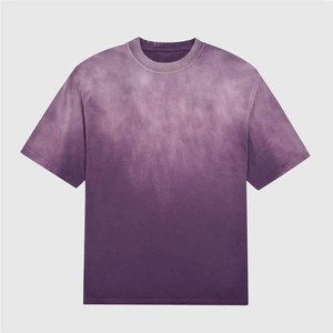 เสื้อยืดวินเทจทรงโอเวอร์ไซส์ ล้างสีแบบแอซิดวอช ทรงบ็อกซี่ ผ้าฝ้าย ทรงหลวม ไหล่ตก สไตล์ลำลอง สบายๆ แนวอเมริกัน ราคาถูก - Product Image 1