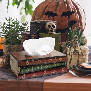 Vintage <b>Book</b> Design Tissue Box Cover Decorative Tissue Holder Perfect For Library <b>Study</b> Room Office And Home Use From India - Product Image 5
