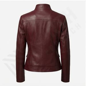 Chaquetas de Cuero Genuino para Mujer a Bajo Precio, Tejidas, Transpirables, a la Moda, Nueva Llegada, Personalizadas, Cantidad al por Mayor, Servicio OEM - Product Image 3