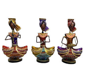 Figura Decorativa de Niña Bailando en Aluminio Fundido con Recubrimiento en Polvo, Esculturas Metálicas para Decoración del Hogar a Precio de Mayoreo - Product Image 4