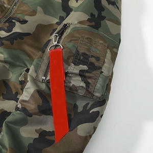 Chaqueta de bombardero de lana de Hip Hop de calle alta americana para hombre, nuevo diseño de cuello levantado, bordado de invierno, personalización Vintage frontal - Product Image 3