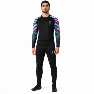 Ensemble d'uniformes de gardien de but de football personnalisés professionnels avec protection rembourrée, maillot et pantalon d'entraînement de gardien de but, vêtements de sport - Product Image 3
