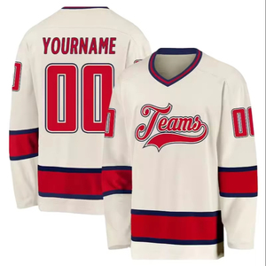 Maillot de hockey sur glace personnalisé pour hommes, léger, respirant, évacuant l'humidité, uniforme sportif d'équipe - Product Image 2