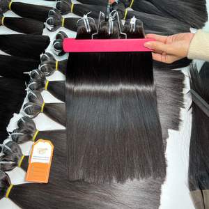 Extensions de trame de cheveux humains vietnamiens de couleur naturelle droite d'os pleine longueur matière première de qualité 12A prête à expédier - Product Image 6
