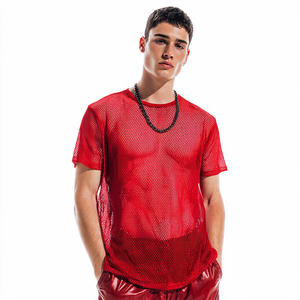 Camisetas de malla transparente para hombre, camisetas de verano para playa y natación, camisetas de malla de red para hombre - Product Image 1
