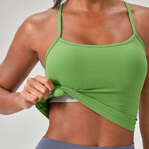 Débardeur de sport pour femme, coupe courte, personnalisable, pour la course, la gym, le fitness et le yoga, collection été - Product Image 5