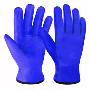 Guantes de Trabajo Resistentes Antiestáticos, Reforzados con Cuero de Grano de Cabra, Forro de Algodón, Muñequera Ajustable, Resistentes a la Abrasión y al Calor - Product Image 5