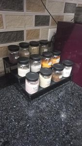 Étagère à épices en métal à 3 niveaux, organiseur de rangement pour bouteilles et bocaux, idéal pour garde-manger et armoire - Product Image 5