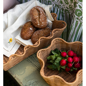 High Quality Natural Wicker <b>Rattan</b> Serving Tray Food Tray for Kitchen <b>Dining</b> <b>Table</b> OEM Manufacturer Wholesale Export - Product Image 2