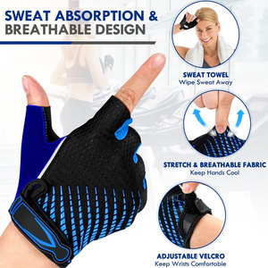 Guantes de Ciclismo Hechos de Cuero, Guantes de Ciclismo de Material Duradero, Guantes de Ciclismo Cómodos - Product Image 3