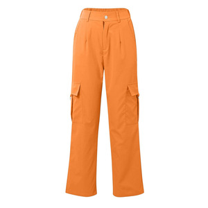 Vêtements d'extérieur, pantalon cargo pour femmes, produit en polyester, couleur unie, pantalon cargo confortable pour femmes - Product Image 4