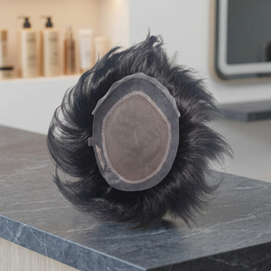 Taz Hair BD Cheveux humains vierges indiens Remy pour perruque toupet à dentelle avec nœuds invisibles et texture lisse - Product Image 1