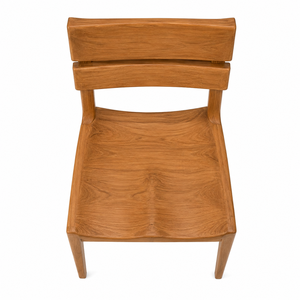 Silla de Comedor Contemporánea de Madera de Teca Sólida, Impermeable y Estable, con Asiento Esculpido y Respaldo de Doble Bloqueo para Uso en Villas y Hoteles - Product Image 4