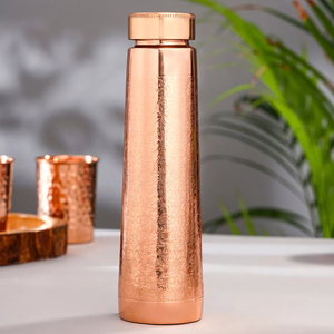 Classic Copper Drinking <b>Bottle</b> Heavy Wall Metal Water <b>Flask</b> Silicone Seal Healthy Hydration Vessel Bulk Export Supply - Product Image 5