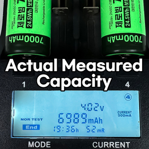 ZEROBEAM 26650 Rechargeable Lithium Ion <b>Battery</b> 7000mAh 14A High Drain Protected Cell 3.7V 24.5Wh for Flashlight Tools - Product Image 4