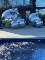 2026 Grande sphère miroir gonflable en PVC de haute qualité, ballon brillant pour la décoration de fêtes et les gonflables publicitaires d'usine