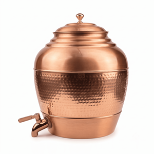 Handmade Hammered Copper Water <b>Dispenser</b> with <b>Tap</b>, Classic Covered Beverage Server, Kitchen <b>Drink</b> Ware, Home Decor Wholesale B2B - Product Image 1