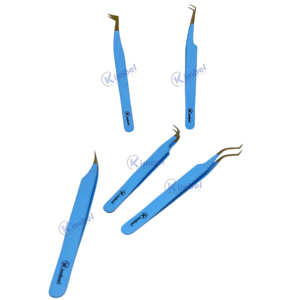 Pinzas para Extensión de Pestañas con Punta de Fibra de Acero Inoxidable, Logotipo Personalizado, Precisión de 45/90 Grados, Duraderas - Product Image 5