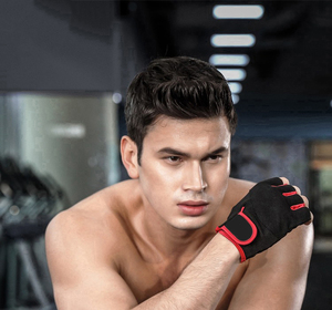 ถุงมือยกน้ำหนักแบบครึ่งนิ้ว OEM ปรับแต่งได้ สำหรับออกกำลังกาย ฟิตเนส ยิม ทนทาน ระบายอากาศ กันน้ำ กันลื่น พร้อมหัวเข็มขัด - Product Image 4